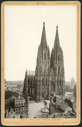 Tyskland, Nordrhein-Westfalen, Köln, katedral, utgitt av Roemmler og Jonas, Dresden