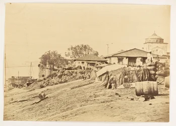 Ghat ved Allahabad Fort, India, ca. 1858–61 (bilde)