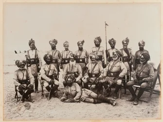 Indiske offiserer fra det niende bengalske kavaleriet, 1885