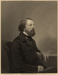 James Sheridan Muspratt (1821–1871), grunnlegger av Liverpool College of Chemistry (1848) og forfatter av «Chemistry» (1860), ca. 1860 (gravering) (London ca. 1860). Gravering.
