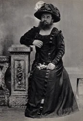 Les Monsters, la femme et skjegg. Fotografi, sent på 1800-tallet, Paris. Coll. Selva.