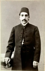 Det osmanske riket: Portrett av Sultan Abdulhamid II (Abd ul Hamid, Abd-ul-Hamid, Abdulhemit, Abdul Hamid, Abd al-Hamid, Abd al-Hamid, Abd al-Hamid) (1842-1918) ”Fotografi. Ankara, Turkish Historical Society, Tyrkia