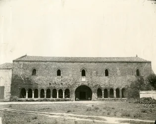Palazzo della Ragione, Pomposa kloster, Emilia-Romagna, Italia, ca 1890