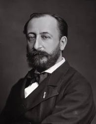 Portrett av Camille Saint Saens (Saint-Saens) (1835 - 1921), fransk komponist.