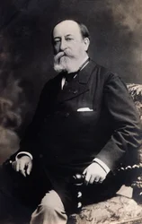 Portrett av Camille Saint Saens (s/hvitt bilde)