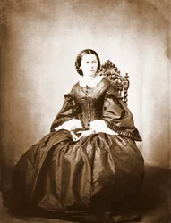 Portrett av Clara Schumann (1819-1896), Robert Schumanns hustru.