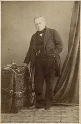 Portrett av grev Camillo Berso av Cavour (1810-61) - rundt 1855