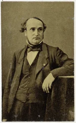 Portrett av Frédéric Sauvage i 1854, fransk oppfinner (1786 - 1857): designer av en propell for dampbåt.