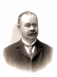 Portrett av Hermann Hollerith (1860-1929), amerikansk statistiker.
