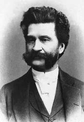 Portrett av Johann Strauss (1825-1899), østerriksk komponist.
