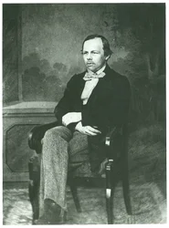 Portrett av forfatteren Fjodor Mikhaylovich Dostoyevsky (1821-1881), Anonym