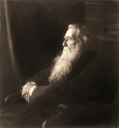 Reproduksjon av et fotografi som viser den engelske kunstkritikeren John Ruskin
