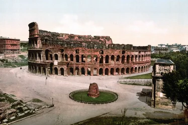 Roma. Utsikt over Colisee. Photochrome sd. rundt 1900.