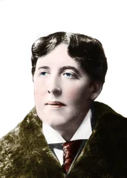portrait of the writer Oscar Wilde around 1900. 19th century photograph