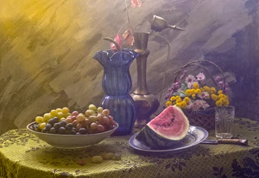Rikelig med frukt og blomster