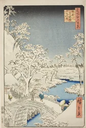 Meguro (Meguro Taiko-broen, Yuino-høyden), fra åskanten, utsikt over Edo (ett hundre kjente utsikter over Edo) "
