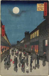 Evening View, av Saruwaka-machi, september 1857