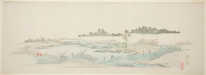 Hagi Temple (Hagidera), fra serien "Thirteen Views of the Environs of Edo"