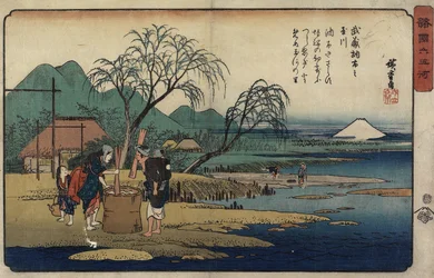 Jewel River of Cho_fu i Musashi-provinsen, 1835-1837