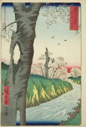 Koganei i Musashi-provinsen (Musashi Koganei), fra serien "Thirty-six Views of Mount Fuji (Fuji sanjurokkei)"