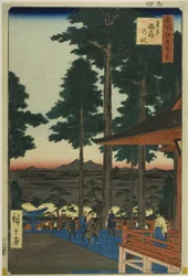 Oji Inari Shrine (Oji Inari no yashiro), fra serien quot;One Hundred Famous Views of Edo (Meisho Edo hyakkei)quot;