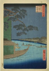 Pine f Sutto s Plan d Mtable, Asakusa River (Asakusa River forsvar furuhester og sult), One Hundred Views of Edo)"