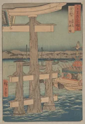 Scene ved Itsukushima-helligdommen, Aki-provinsen
