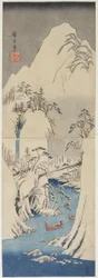 Snøscene ved Fuji-elven, ca. 1842