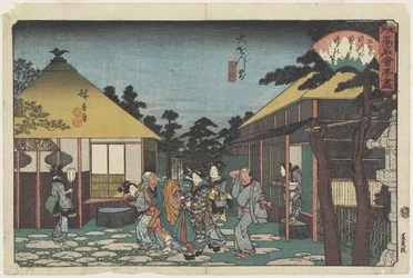Tagawaya foran O_onji-tempelet, ca. 1835-1842