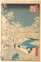 Taiko-broen, Meguro, på en snørik kveld