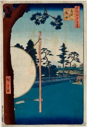 Hestebanen ved Takata One Hundred Famous Views of Edo, 1856-1858.