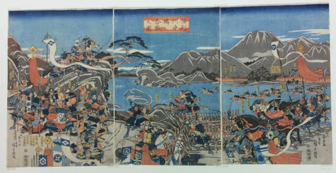 Slaget ved Kawanakajima i Shinano-provinsen.