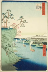 Visning av pulverplan d te og Neri ver (dette Otonegawa-prefekturpolitiet), fra serien "Ridge d re d fa net s views of Edo (Hundre berømte utsikt over Edo)"