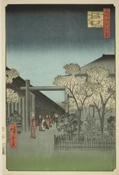 Yoshiwara Jeg fornemmet Kurt rs at Dawn (hver Chu Shinonome), fra serien "Ridge dre d fa net s views of Edo (One hundred famous views of Edo)"