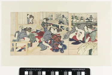 Elsker par på terrassen om vinteren