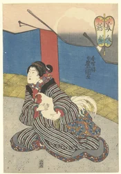 Skjønnheter ved hanekamp, Bijin toriawase (tittel på verket)