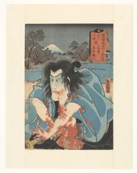 Shirai Gonpachi begår selvmord; Hirai Gonpachi, Rokugō-fergen mellom Shinagawa og Kawasaki (tittel på verket); 53 stasjoner på Tōkaidō (serietittel på verket)