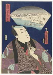 Sumida-elven om vinteren Utvalg av kjente steder i Edo i løpet av de fire årstidene. (serietittel) Toto shiki meisho tsukushi (serietittel på objekt)