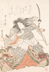 Skuespiller som Tokihira, sannsynligvis 1815., sannsynligvis 1815.