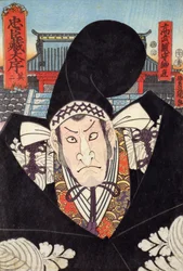 Moronao, skurken i «Chushingura» (historien om de førtisju ronin, herreløse samuraier), laget i 1852