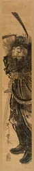 Shoki the Demon Queller, i Sumi, ca. 1772-81 (fargetresnitt)
