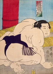 Sumo Wrestler, av Utagawa Toyokuni, tresnitt