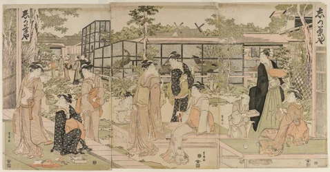 Besøkende til Shika Tea House, tidlig på 1790-tallet.