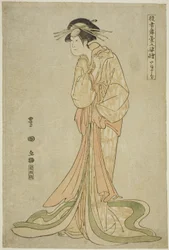 Yamatoya: Iwai Hanshiro IV som Okaru, fra serien "Portraits of Actors on Stage (Yakusha butai no sugata-e)"