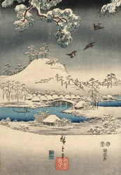 Ukiyo-e P Hayashi t f Rom Tee f Genji av Genji av National Plan d Hiroshige
