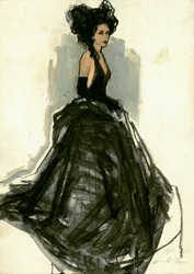 En elegant dame i svart