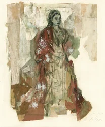 Elegant rødt sjal for kvinner