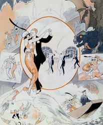 Dansescene, fra magasinet La Vie Parisienne, Frankrike
