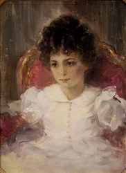Portrett av Tatyana Sergeevna Khokhlova, Botkina 1897-1985 som barn