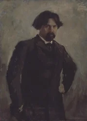 Portrett av kunstneren Vasily Surikov 1848-1916
